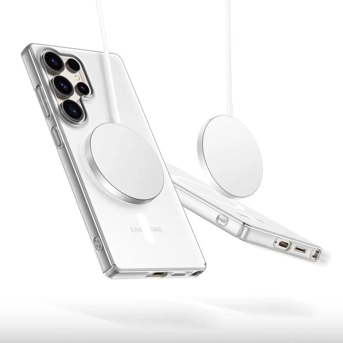 Tech-Protect MagSlim MagSafe Case for Samsung Galaxy S25 Ultra - Clear - Cell phone cases and covers<<<HurtelXML