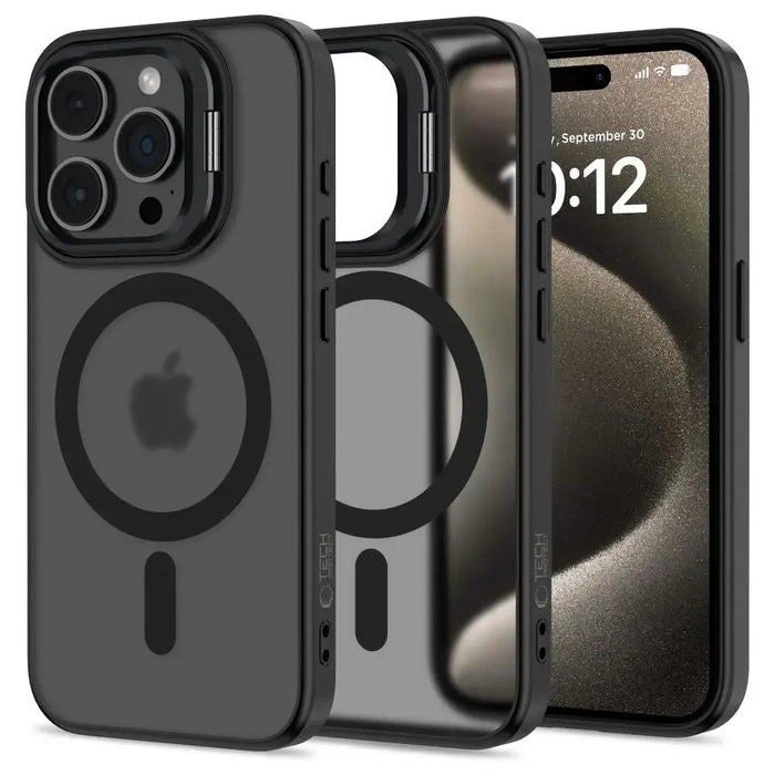 Tech-Protect MagStand MagSafe Case with Stand for iPhone 15 Pro - Black - Cell phone cases and covers<<<HurtelXML