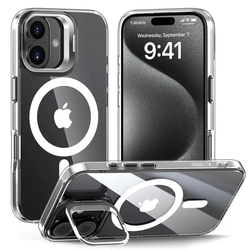 Tech-Protect MagStand MagSafe iPhone 16 Case - Clear - Cell phone cases and covers<<<HurtelXML