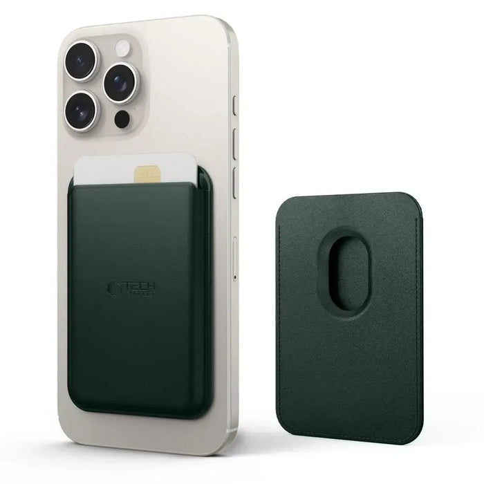 Tech-Protect MagWallet Magsafe Case with Universal Magnetic Card or ID Holder - Green - Cell phone cases