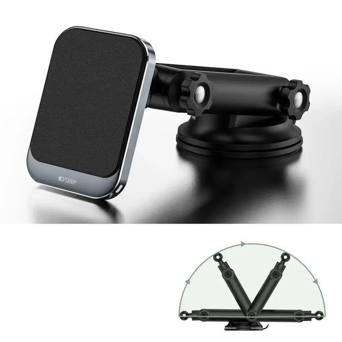 Tech-Protect MM15W-V2 Car Phone Holder with MagSafe 15W Inductive Charger for Cockpit - Black - Cell phone USB