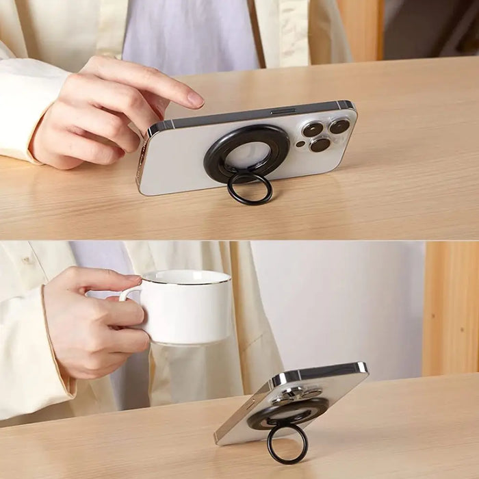 Tech-Protect MMR100 Magnetic Phone Holder/Ring with MagSafe - Gray - Cell phone holders<<<HurtelXML