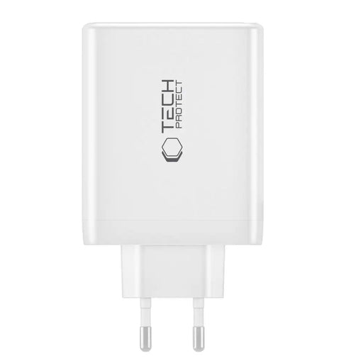 Tech-Protect NC100W-GAN charger GaN 3x USB-C PD 100W / USB-A QC 3.0 - white - Cell phone USB charger<<<HurtelXML