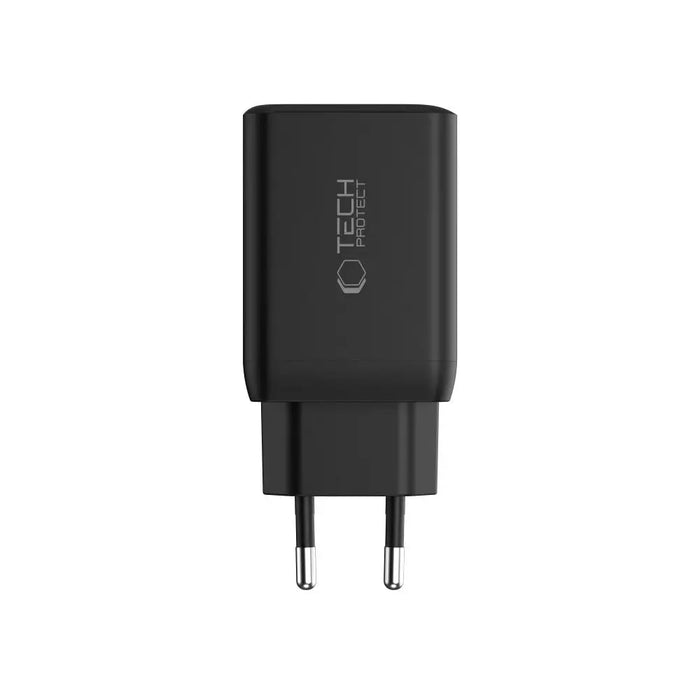 Tech-Protect NC45W-GAN 2-PORT PD45W wall charger - black - Cell phone USB charger<<<HurtelXML