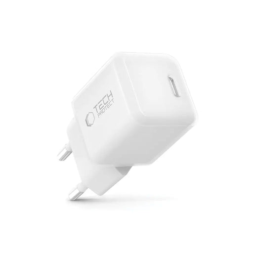 Tech-Protect NCM25 USB-C PD 25W Wall Charger - White - Cell phone USB charger<<<HurtelXML