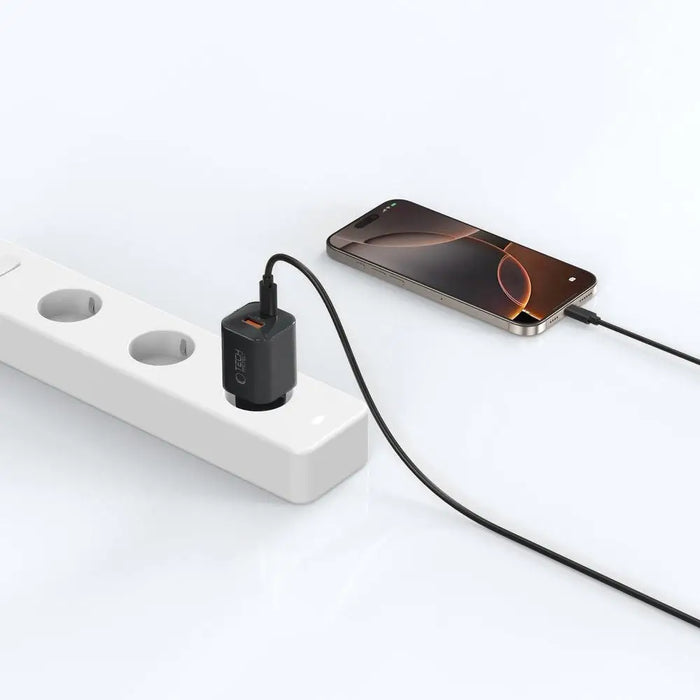 Tech-Protect NCM33W 2-port PD33W/QC3.0 wall charger - black - Cell phone USB charger<<<HurtelXML