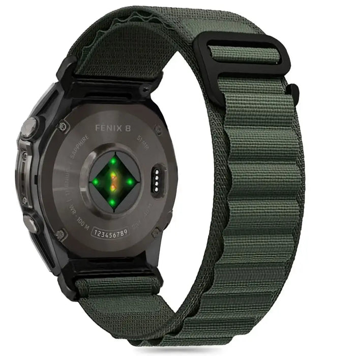 Tech-Protect Nylon Pro Strap for Garmin Fenix 5X / 5X PLUS / 6X / 6X Pro / 7X / 8 (51MM) - Green - Smartwatch straps