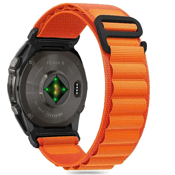 Tech-Protect Nylon Pro Strap for Garmin Fenix 5X / 5X PLUS / 6X / 6X Pro / 7X / 8 (51 MM) - Orange - Smartwatch straps