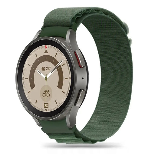 Tech-Protect Nylon Pro Strap for Samsung Galaxy Watch 4 / 5 / 5 Pro / 6 / 7 / FE - Dark Green - Other cell phone
