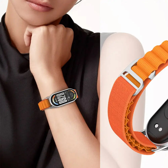 Tech-Protect Nylon Pro Strap for Xiaomi Smart Band 8 / 9 / 10 / NFC - Orange - Other cell phone equipment<<<HurtelXML