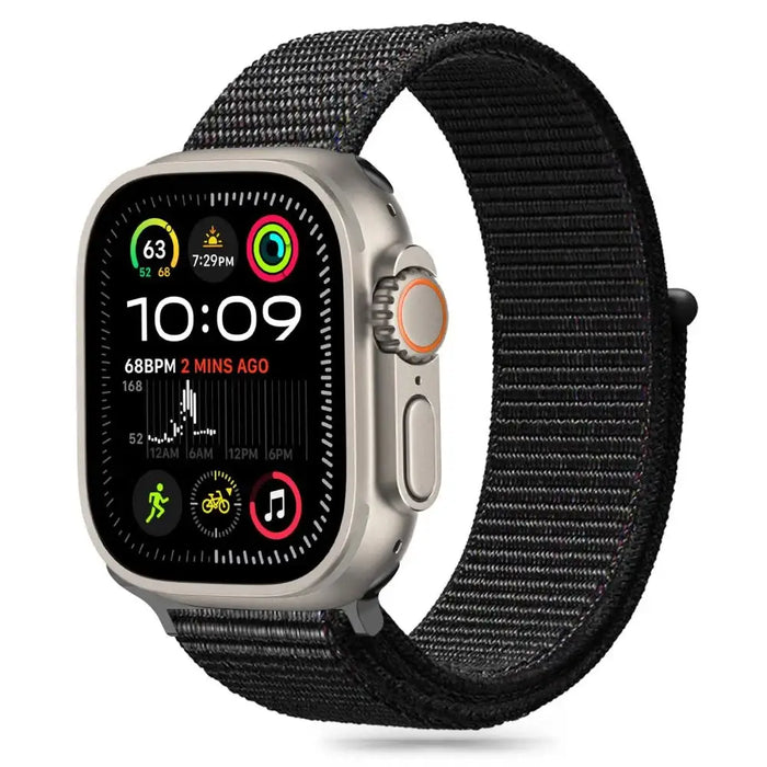 Tech-Protect Nylon Strap for Apple Watch 6 / 7 / 8 / 9 / 10 / SE (40 / 41 / 42 MM) - Black - Smartwatch straps