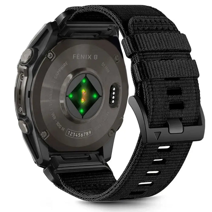 Tech-Protect Nylon Strap for Garmin Fenix 5 / 6 / 6 PRO / 7 / 8 (47 mm) / E - Black - Other cell phone