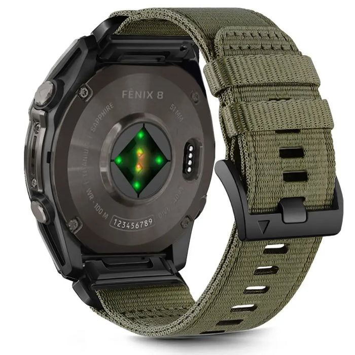 Tech-Protect Nylon strap for Garmin Fenix 5X / 5X PLUS / 6X / 6X PRO / 7X / 8 (51 mm) - green - Other cell phone