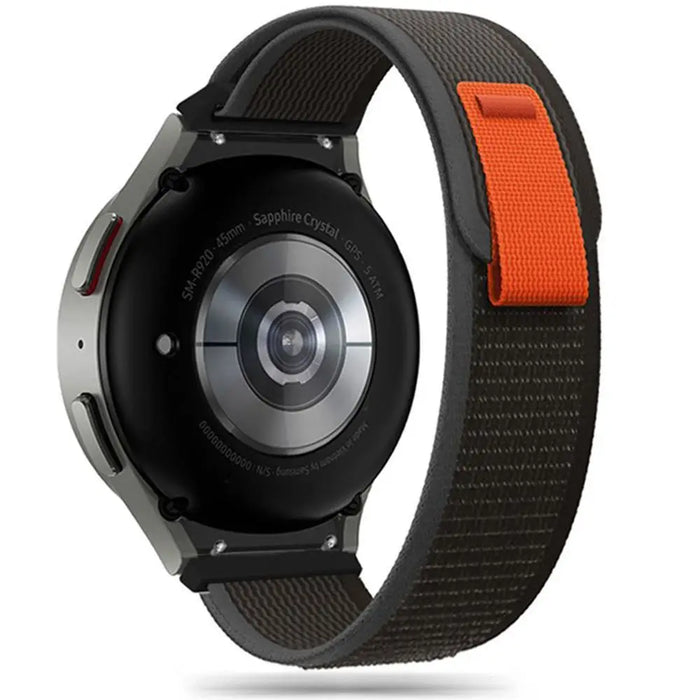 Tech-Protect Nylon Strap for Samsung Galaxy Watch 4/5/5 Pro/6/7/FE - Black & Orange - Other cell phone