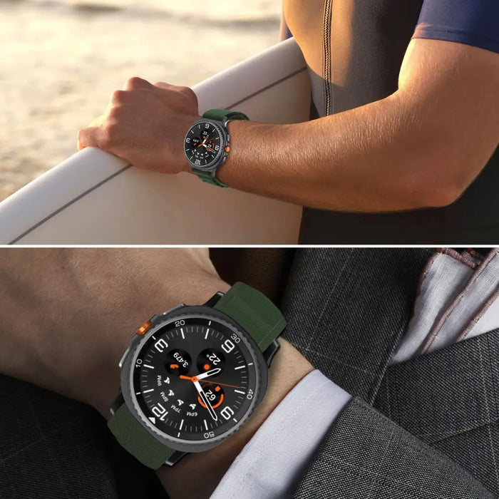 Tech-Protect Nylon Stripe Strap for Samsung Galaxy Watch 40/44/46 mm - Green - Other cell phone equipment<<<HurtelXML