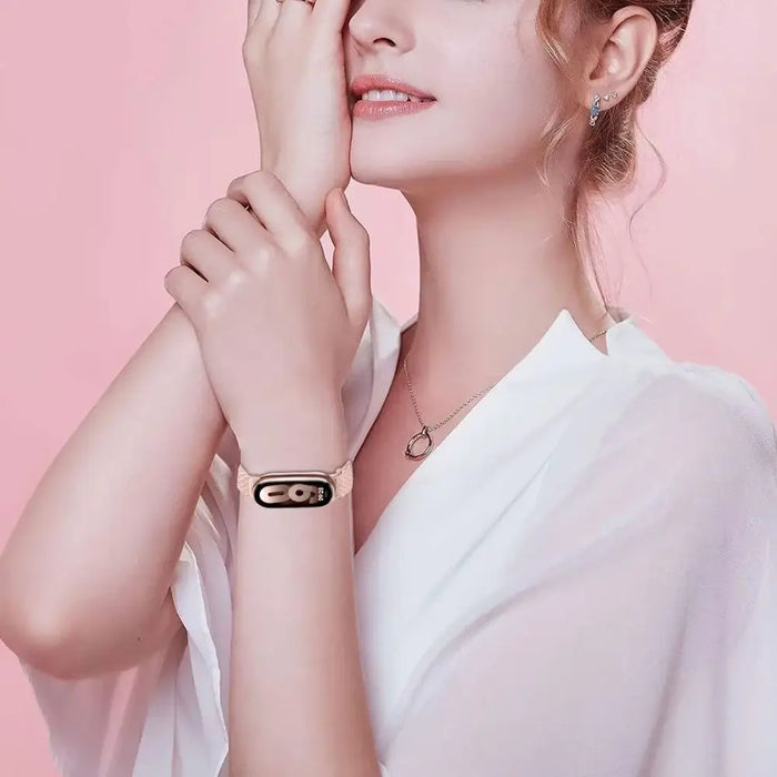 Tech-Protect NylonMag Strap for Xiaomi Smart Band 8 / 9 / NFC - Pink - Smartwatch straps and cases<<<HurtelXML