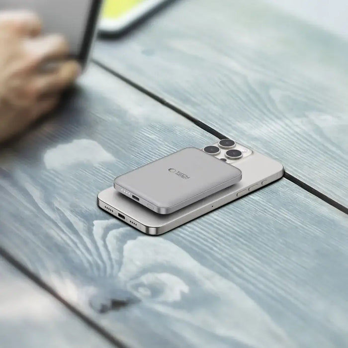 Tech-Protect PB10 LifeMag MagSafe 5000 mAh powerbank - titanium - Powerbanks<<<HurtelXML