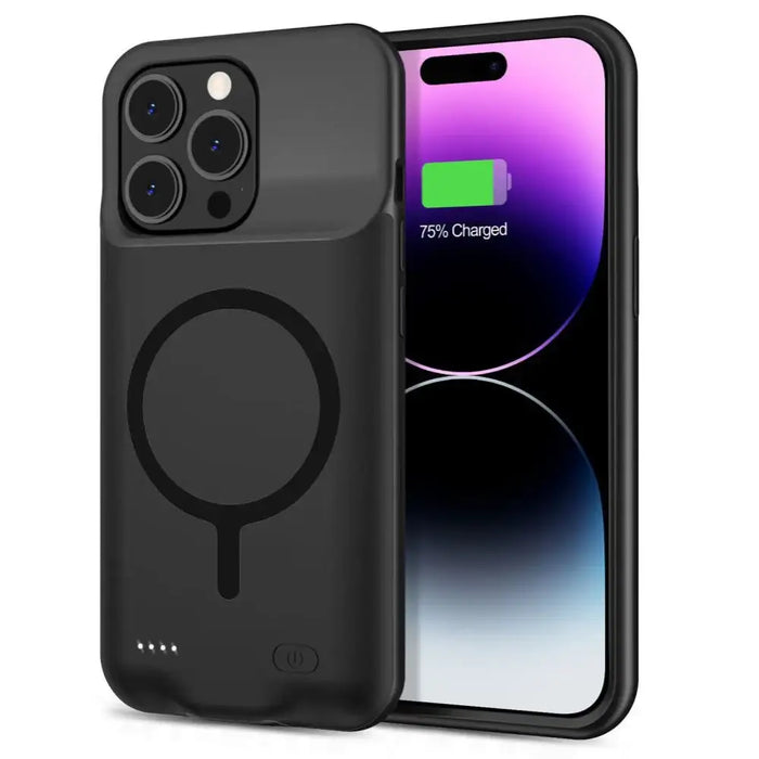 Tech-Protect PowerCase for iPhone 15 Pro Max with MagSafe and 8500mAh Powerbank - Black - Powerbanks<<<HurtelXML