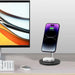 Tech-Protect QI15W-A21 MagSafe 15W inductive charger with 2in1 smartphone/headphone stand - black - Cell phone USB