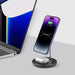 Tech-Protect QI15W-A21 MagSafe 15W inductive charger with 2in1 smartphone/headphone stand - black - Cell phone USB