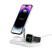 Tech-Protect QI15W-A22 MagSafe inductive charger with 3in1 MagSafe stand for smartphone / Apple Watch / AirPods - white