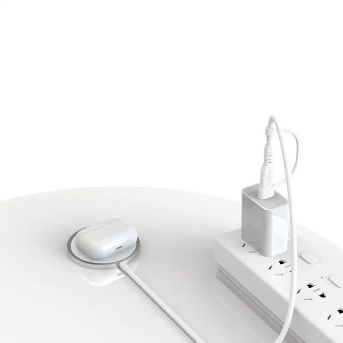 Tech-Protect QI15W-A25 MagSafe 15W Inductive Charger with USB-A / USB-C Cable - White - Cell phone USB