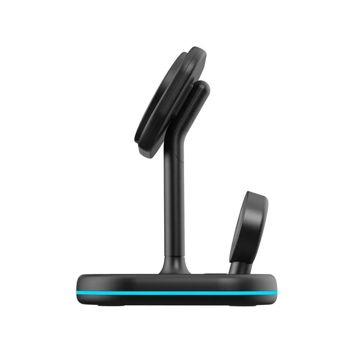 Tech-Protect QI15W-A27 3-in-1 Inductive Charger with MagSafe Stand for Smartphone / Apple Watch / AirPods - Black