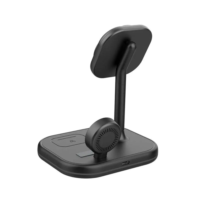 Tech-Protect QI15W-A27 3-in-1 Inductive Charger with MagSafe Stand for Smartphone / Apple Watch / AirPods - Black