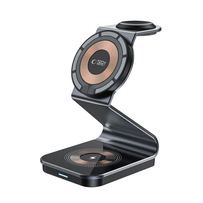 Tech-Protect QI15W-A29 3-in-1 Inductive Charger with MagSafe for Smartphone / Apple Watch / AirPods - Black - Cell