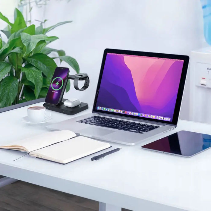 Tech-Protect QI15W-A37 3in1 Induction Wireless Charger 15W - Black - Cell phone USB charger<<<HurtelXML