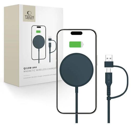 Tech-Protect QI15W-A44 Magnetic Wireless Charger with MagSafe - Blue - Cell phone USB charger<<<HurtelXML