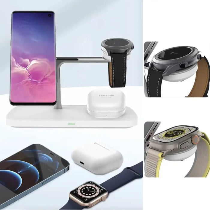 Tech-Protect QI15W-A45 3in1 Wireless Charger with MagSafe for Apple Devices - White - Cell phone USB charger<<<HurtelXML