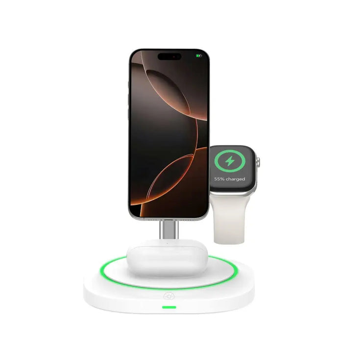 Tech-Protect QI15W-A46 3in1 Magnetic MagSafe Inductive Charger - White - Cell phone USB charger<<<HurtelXML