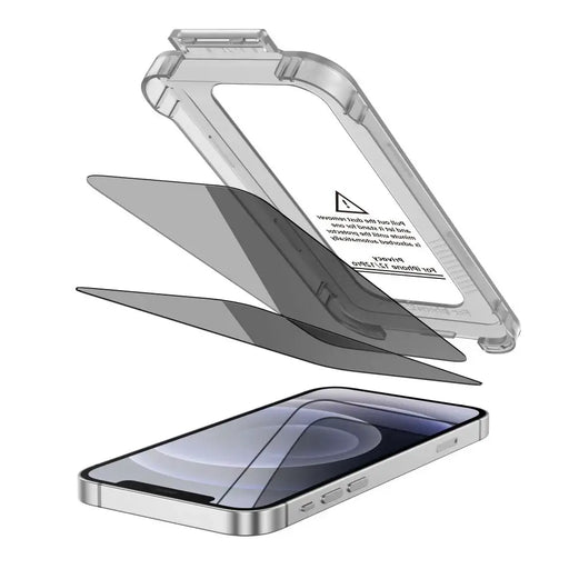 Tech-Protect Quick Set Spy+ Privacy Glass 2-pack for iPhone 12 / 12 Pro - Cell phone tempered glass<<<HurtelXML
