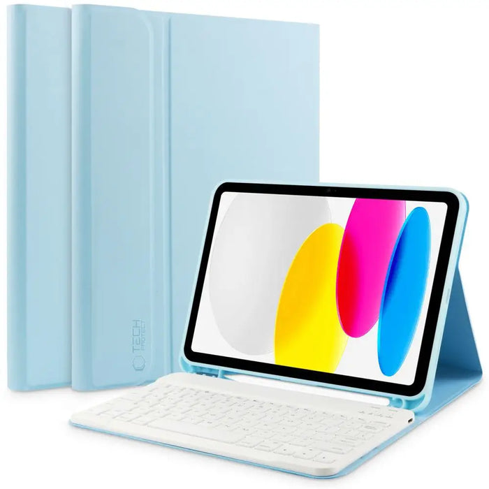 Tech-Protect SC Pen + Keyboard Case with Keyboard for iPad 10.9’’ 2022 - Light Blue - Cell phone cases