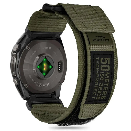 Tech-Protect Scout Pro Strap for Garmin Fenix 5X / 5X PLUS / 6X / 6X Pro / 7X / 8 (51 MM) - Green - Smartwatch straps