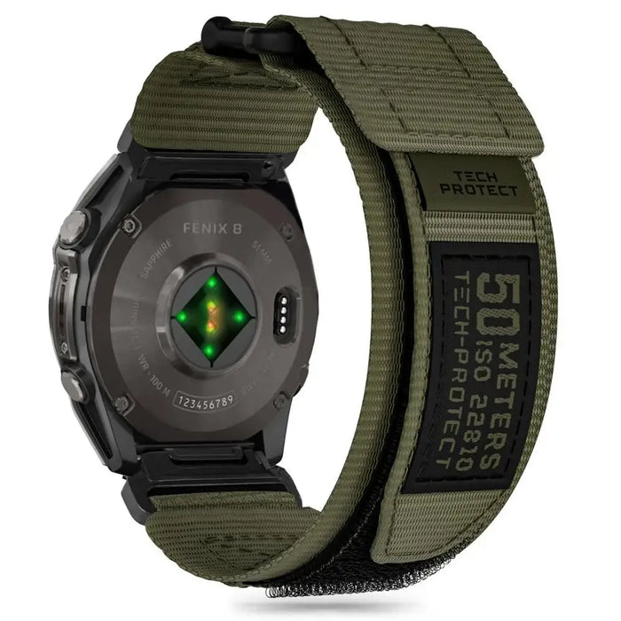 Tech-Protect Scout Pro Strap Garmin Fenix 5 / 6 / 6 Pro / 7 / 8 (47MM) - Green - Smartwatch straps and cases<<<HurtelXML