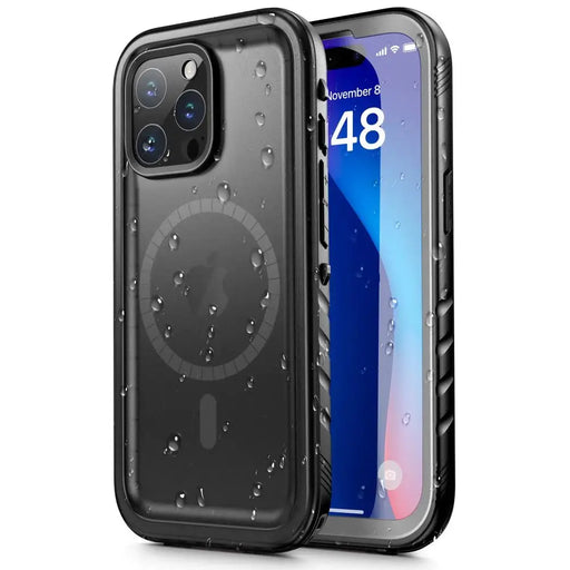 Tech-Protect ShellBox Case Waterproof IP68 with MagSafe for iPhone 15 Pro Max - Black - Cell phone cases
