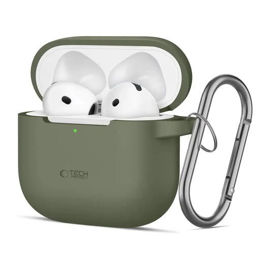 Tech-Protect Silicone Hook Case for AirPods 4 - Green - Cell phone cases and covers<<<HurtelXML