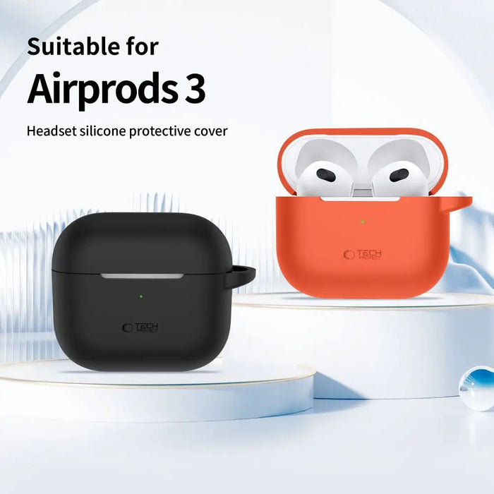 Tech-Protect Silicone Hook Case for Apple AirPods 3 - Black - Cell phone cases and covers<<<HurtelXML