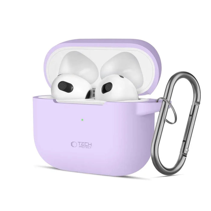 Tech-Protect Silicone Hook Case for Apple AirPods 3 - Purple - Cell phone cases and covers<<<HurtelXML