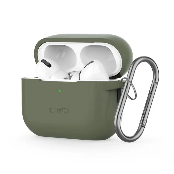Tech-Protect Silicone Hook Case for Apple AirPods Pro 1 / 2 - Green - Cell phone cases and covers<<<HurtelXML