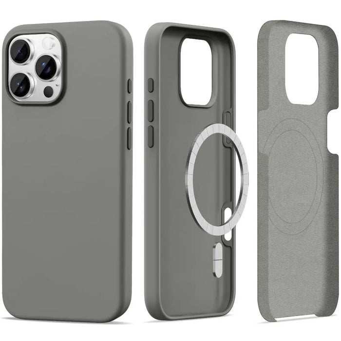 Tech-Protect Silicone MagSafe Case for iPhone 16 Pro Max - Gray - Cell phone cases and covers<<<HurtelXML