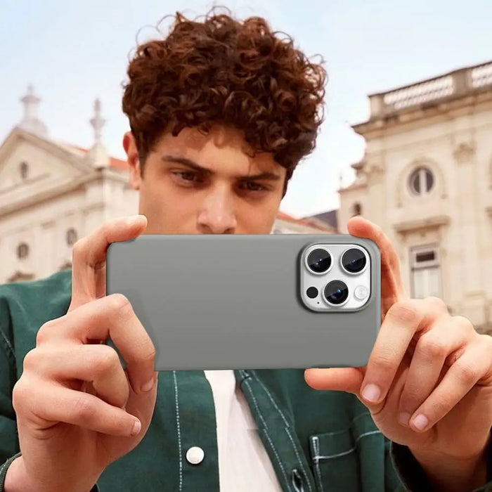 Tech-Protect Silicone MagSafe Case for iPhone 16 Pro Max - Gray - Cell phone cases and covers<<<HurtelXML