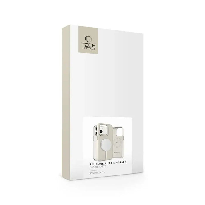 Tech-Protect Silicone PU Case MagSafe for iPhone 15 Pro - Beige - Cell phone cases and covers<<<HurtelXML