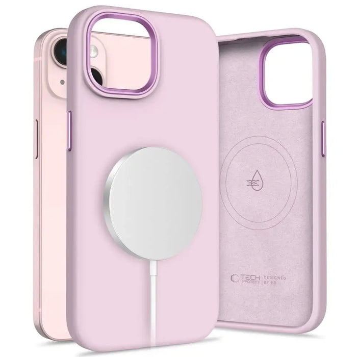 Tech-Protect Silicone PU MagSafe iPhone 15 Case - Pink - Cell phone cases and covers<<<HurtelXML
