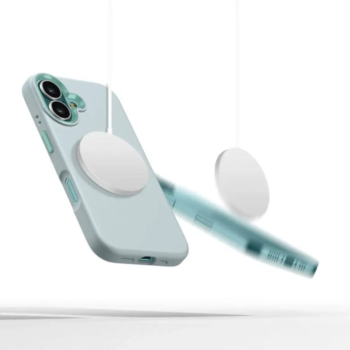 Tech-Protect Silicone PU MagSafe iPhone 16 Case - Blue - Cell phone cases and covers<<<HurtelXML