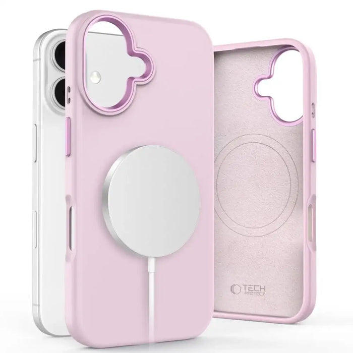 Tech-Protect Silicone PU MagSafe iPhone 16 Case - Pink - Cell phone cases and covers<<<HurtelXML
