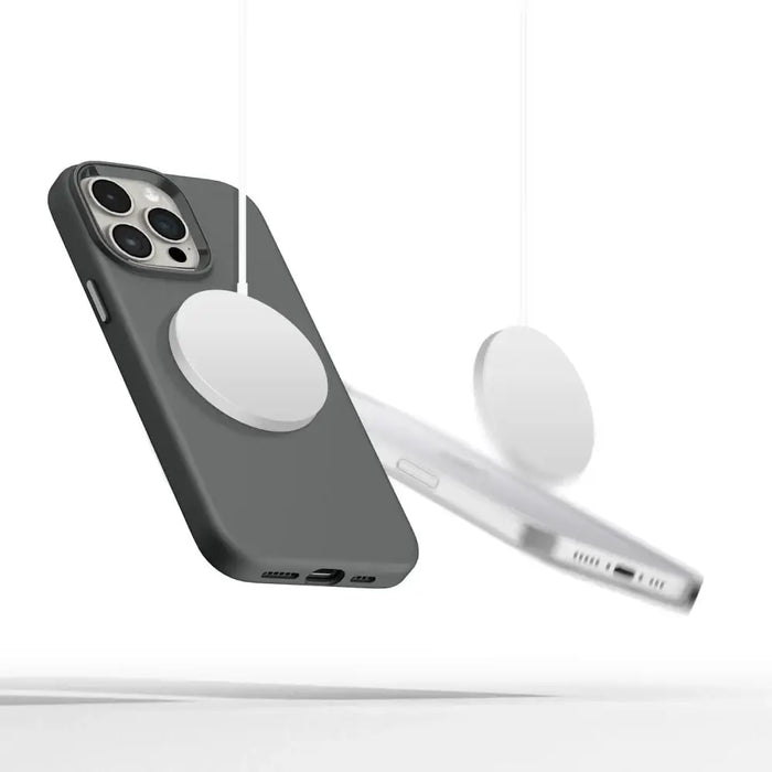Tech-Protect Silicone PUZ MagSafe iPhone 15 Pro Max Case - Gray - Cell phone cases and covers<<<HurtelXML