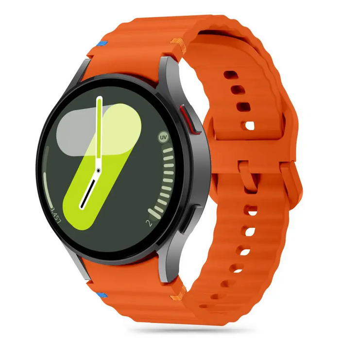Tech-Protect Silicone Sport Strap for Samsung Galaxy Watch 4 / 5 / 5 Pro / 6 / 7 / FE - Orange - Other cell phone